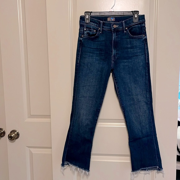 Mother The Insider Crop Step Fray Jeans in Sake To Me Stretch, Sz: 29